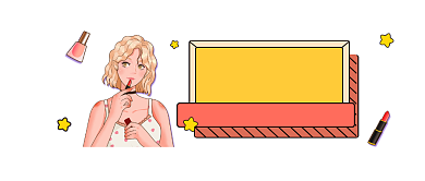 时尚彩妆简约插画公众号logo背景