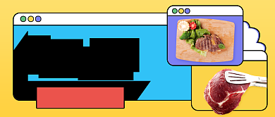 牛排美食挑选知识卡通公众号首图背景