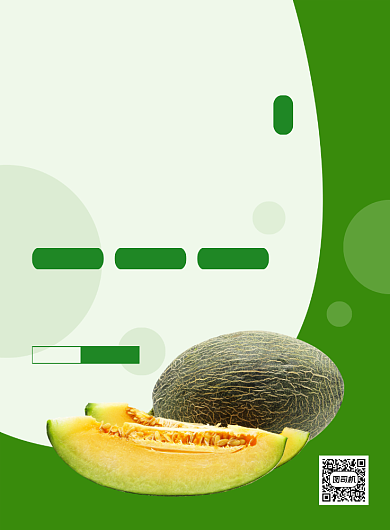 绿色创意简约哈密瓜促销海报背景