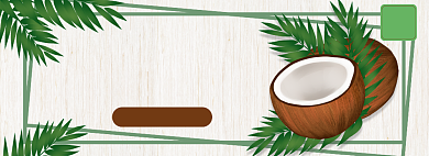 水果椰子淘宝电商banner图背景