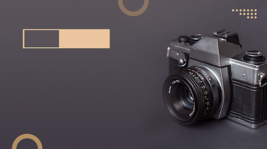 黑金数码摄影课程封面背景
