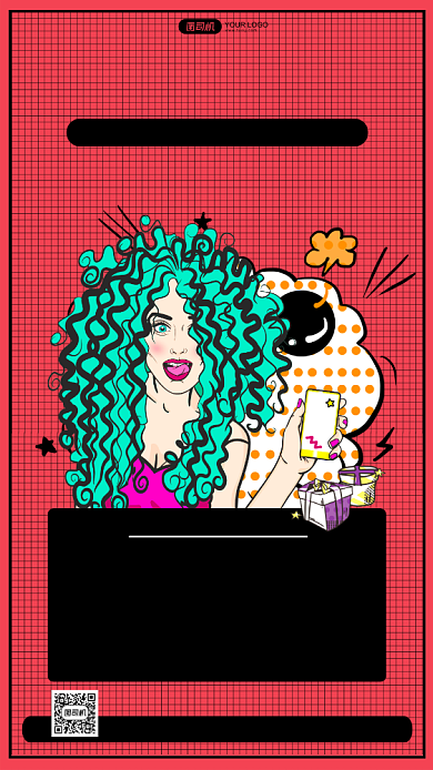 积分兑换好礼波普潮流风手机海报背景