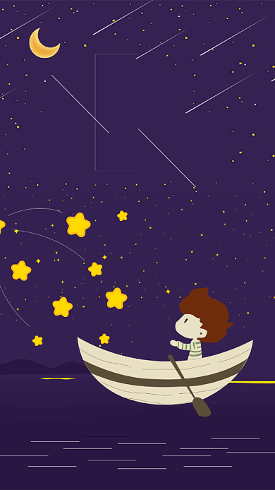 卡通晚安你好好梦情感文章配图背景