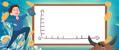 股市金融牛市来袭卡通手绘公众号首图背景