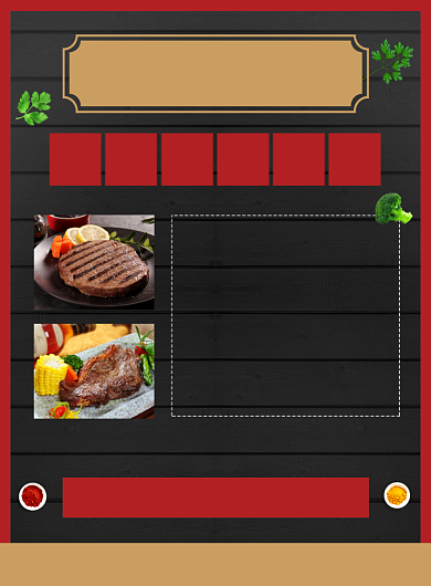 美味牛排西餐菜单宣传印刷海报背景