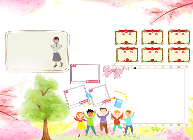 卡通竞选大队长小报背景