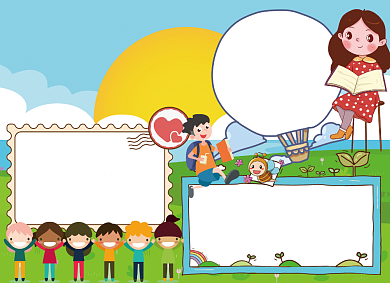 卡通英文阅读英语读书手抄报小报背景