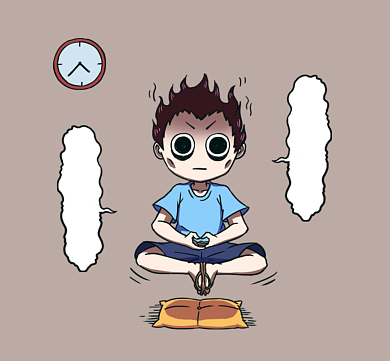 熬夜趣味可爱朋友圈封面背景