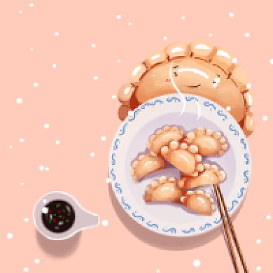 冬至简约插画公众号次图背景