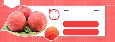 爆甜水蜜桃水果banner背景