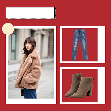 秋冬季女装穿搭直通车主图背景