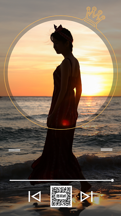 你好8月文艺唯美手机海报背景