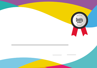 简约时尚彩色几何荣誉证书背景