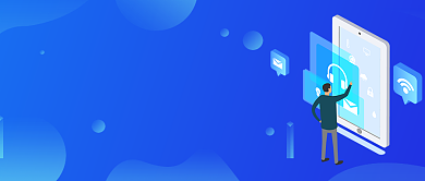 蓝色商务智能数据公众号首图背景