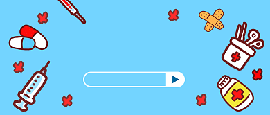 中国医师节医疗卡通公众号首图背景