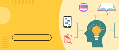 思维培训课程插画卡通教育公众号首图背景