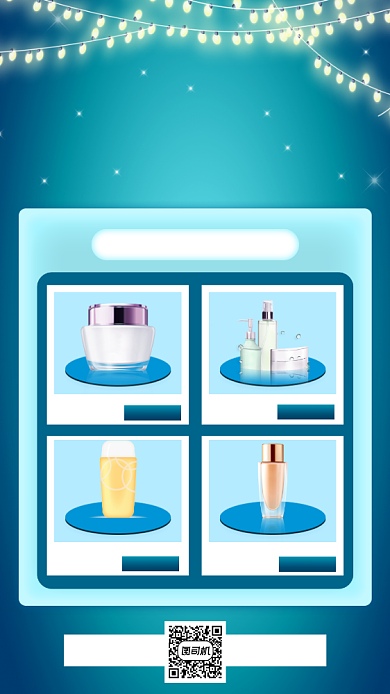 化妆品促销小清新手机海报背景