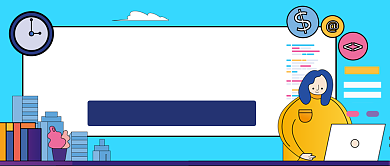 理财知识分析手绘卡通公众号首图背景