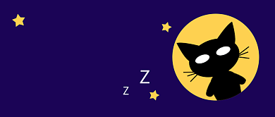 蓝色创意夜猫子城市熬夜公众号首图背景