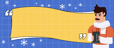 蓝色卡通手绘冬天养生枸杞公众号首图背景