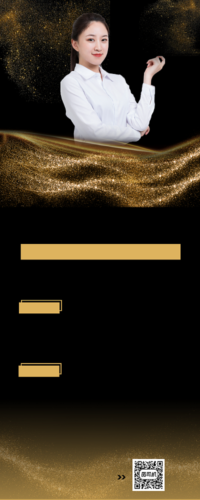 黑金风商务金牌导师个人简介易拉宝背景