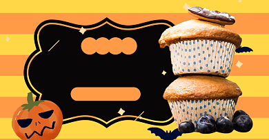 万圣节美食蛋糕大促淘宝电商横版图背景