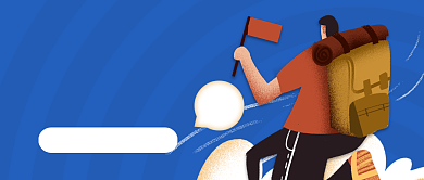 小众旅游攻略创意卡通公众号首图背景