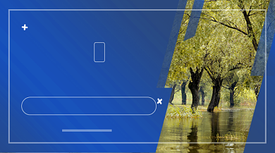 汛期自救小常识蓝色简约手机横图背景