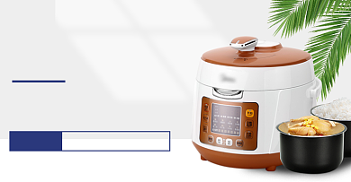 电饭煲家用大容量多功能饭锅促销海报背景