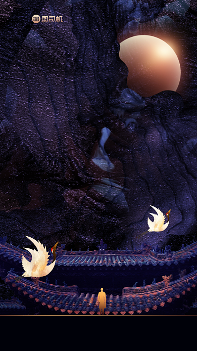 艺术展质感手机海报背景