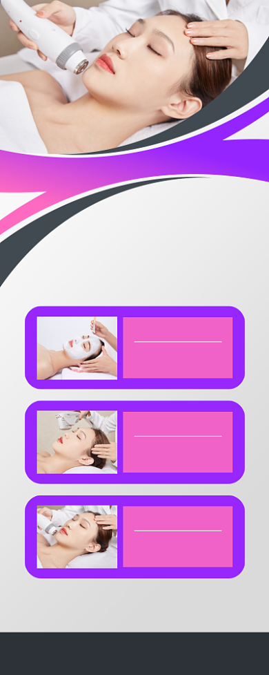 美容院开业优惠活动宣传易拉宝背景