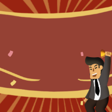 员工表彰名单红色插画公众号次图背景