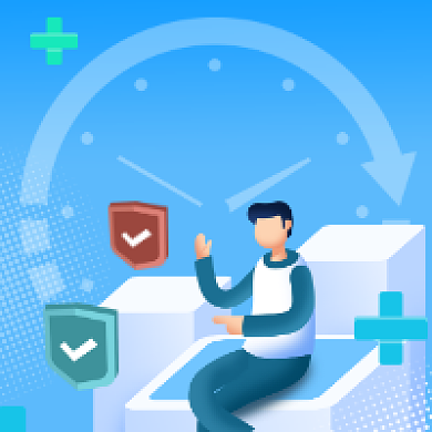 医疗保险清新插画公众号次图背景