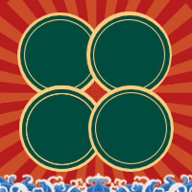 国潮经典复古插画公众号次图背景
