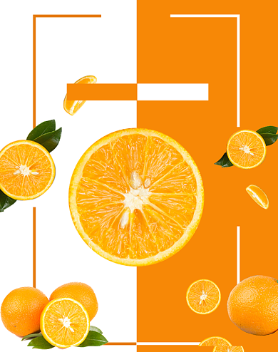 新鲜上新橙汁水果海报背景
