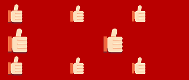 红色简约点赞很好公众号首图背景