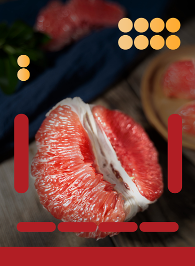 新鲜柚子水果促销宣传印刷海报背景