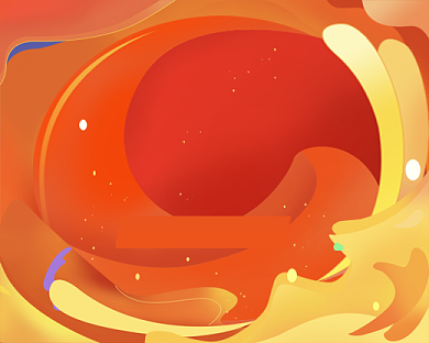 橙色时尚周年庆典促销小程序封面背景