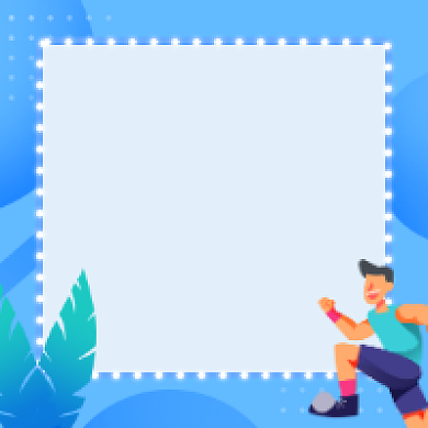 夜跑运动蓝色简约插画公众号次图背景