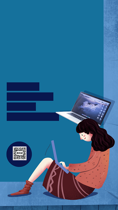 毕业季笔记本电脑促销海报背景