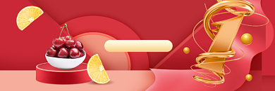 活色生鲜红色樱桃水果美团海报背景