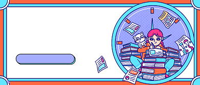 撞色时尚国潮风学习资料公众号首图背景