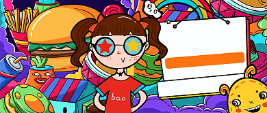 吃货美食攻略网红打卡公众号配图背景