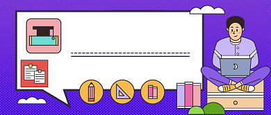 在线教育手绘卡通公众号首图背景
