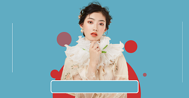 双十二女装时尚撞色促销海报上新背景