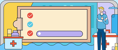 医疗大数据手绘卡通公众号首图背景