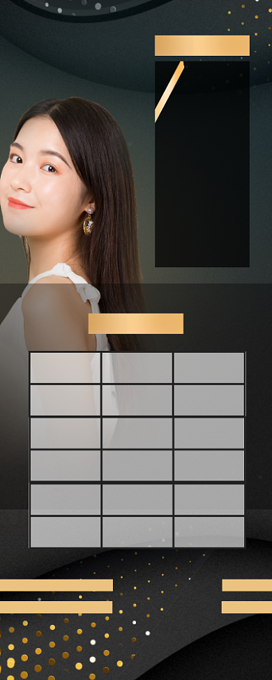 美发宣传促销先项目表简约大气易拉宝背景