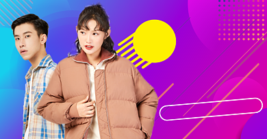 冬装棉服羽绒服年底大促海报背景