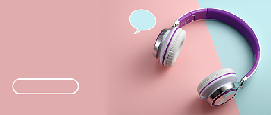 新品耳机科技产品优惠购买简约首图背景