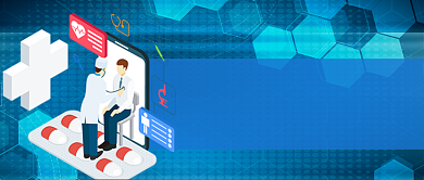 婚前体检医疗插画风公众号首图背景